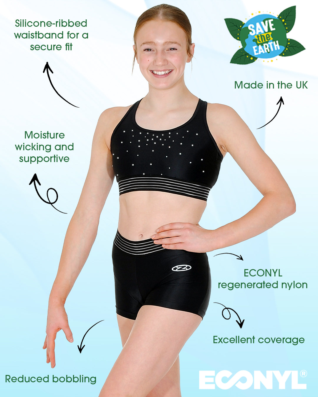 Active Eco Perfomance Gymnastics Shorts