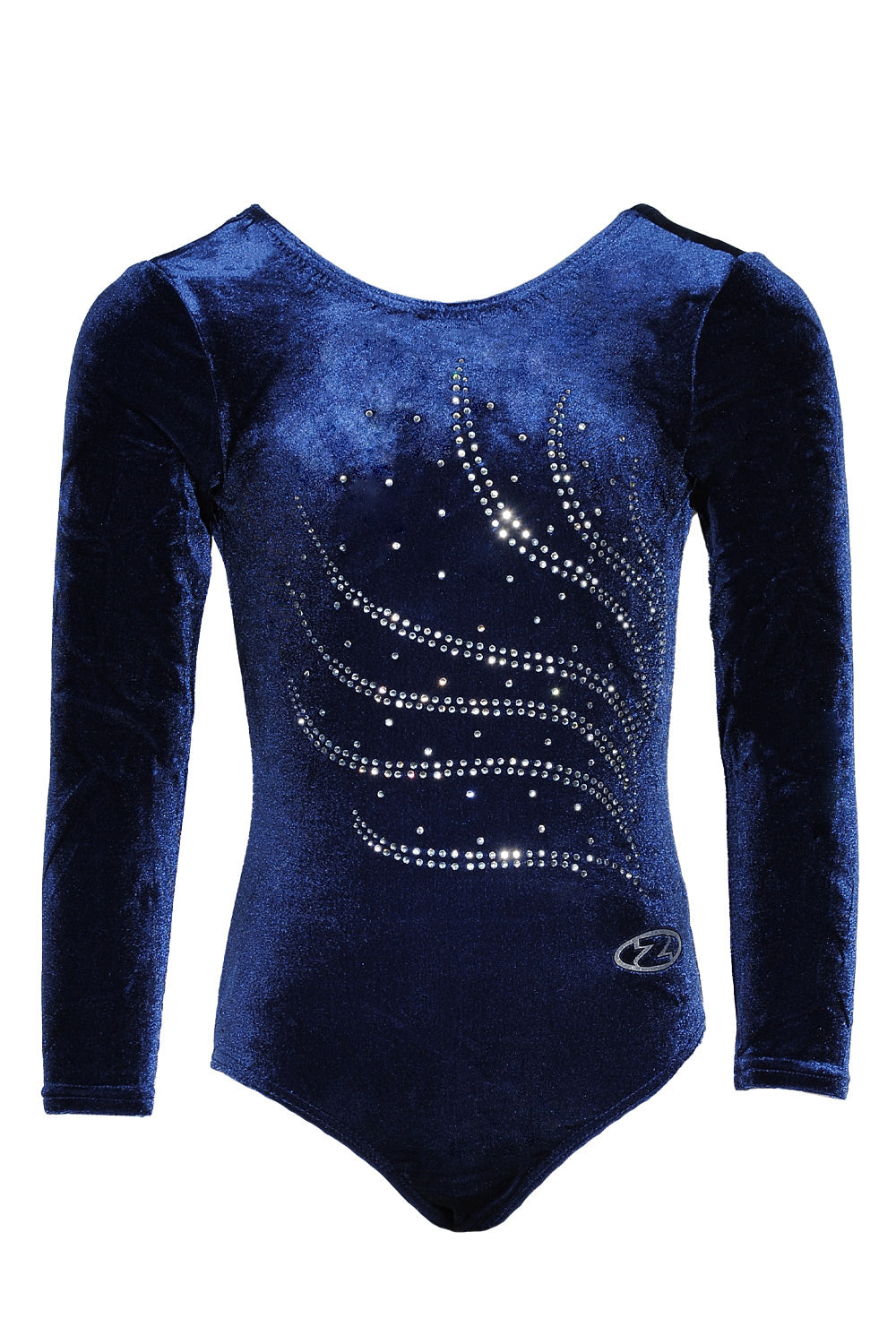 Tiara Crystal Motif Long Sleeved Gymnastics Leotard