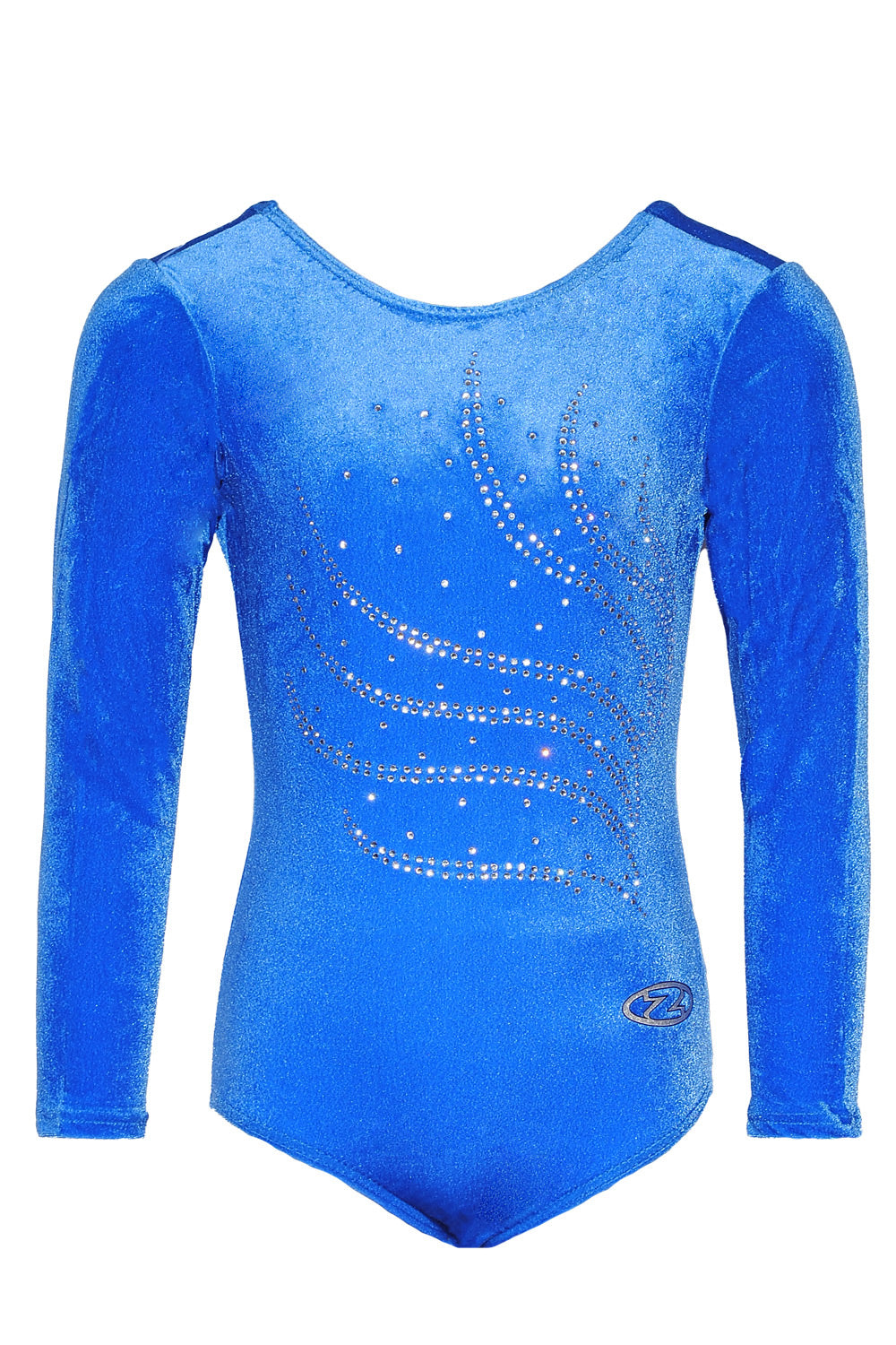 Tiara Crystal Motif Long Sleeved Gymnastics Leotard