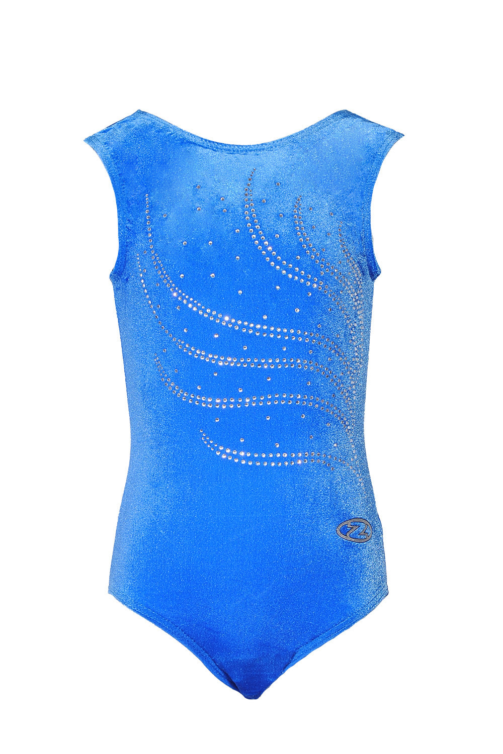 Justaucorps de gymnastique sans manches à motif cristal Tiara