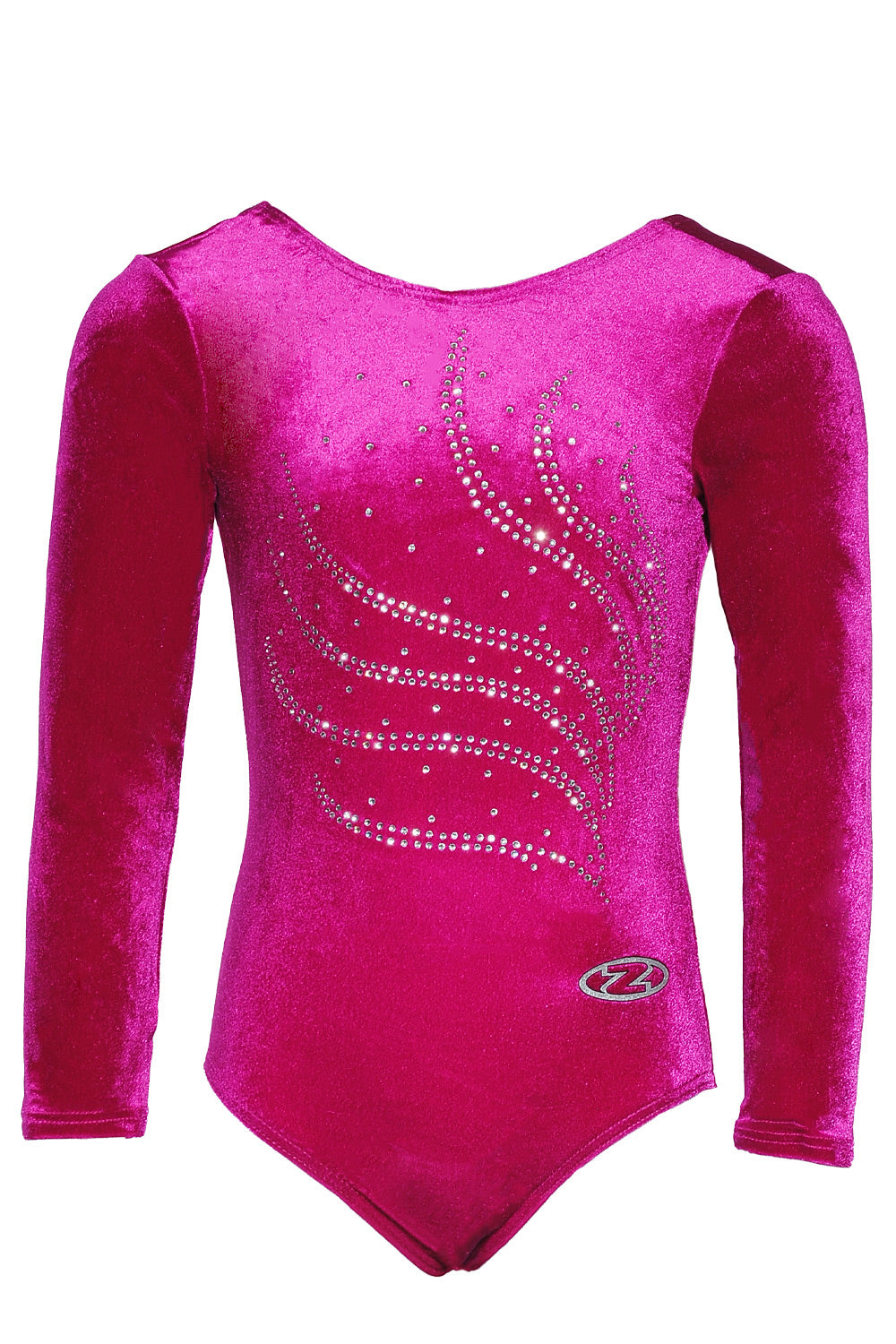 Tiara Crystal Motif Long Sleeved Gymnastics Leotard