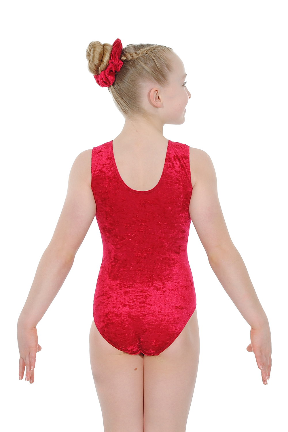 Salto Sleeveless Crushed Velour Leotard