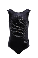 Tiara Crystal Motif Sleeveless Gymnastics Leotard