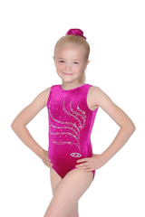 Justaucorps de gymnastique sans manches à motif cristal Tiara 
