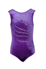 Tiara Crystal Motif Sleeveless Gymnastics Leotard