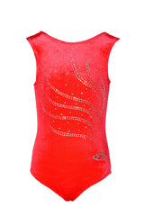 Tiara Crystal Motif Sleeveless Gymnastics Leotard
