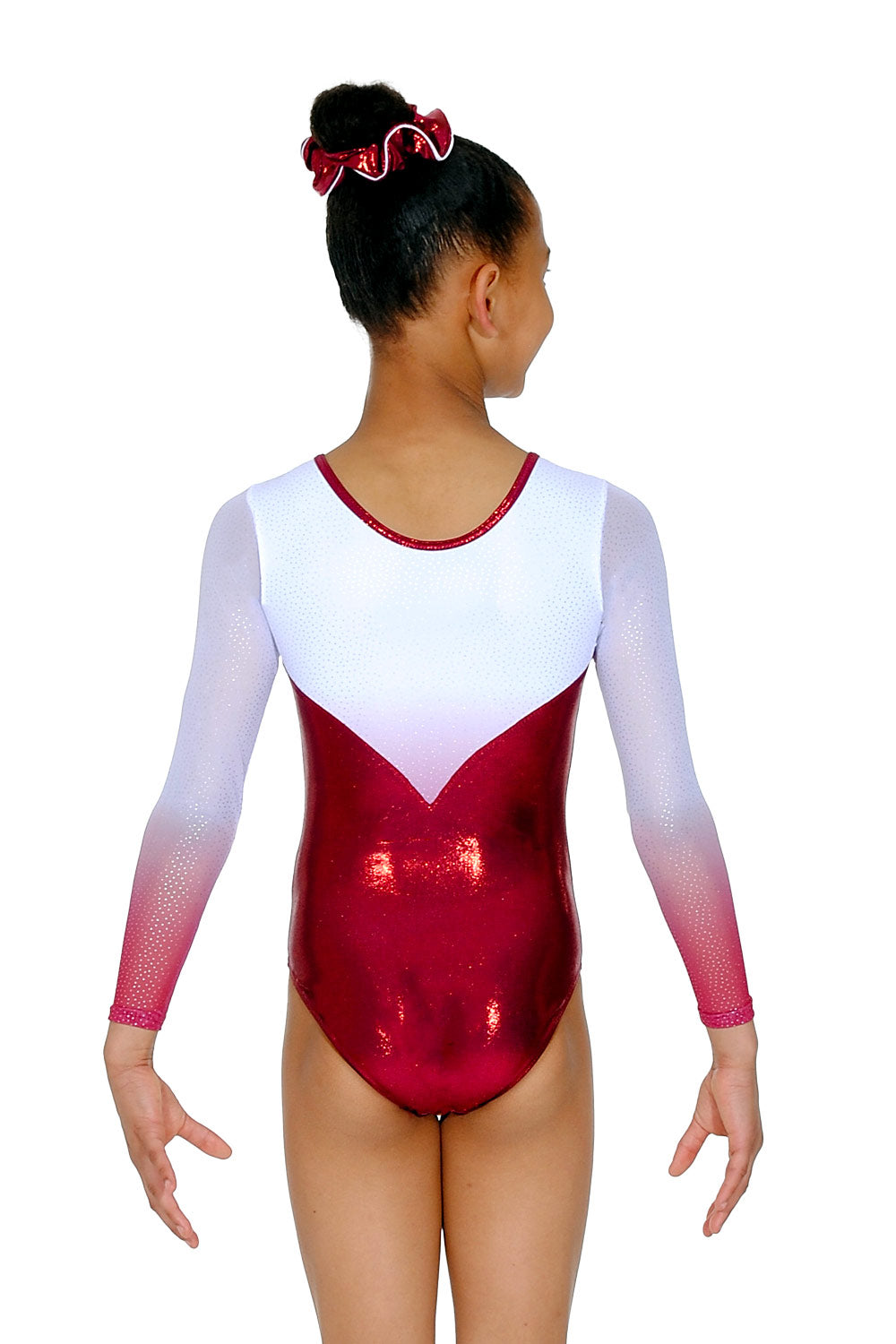 Justaucorps de gymnastique à manches longues Vogue avec maille ombrée